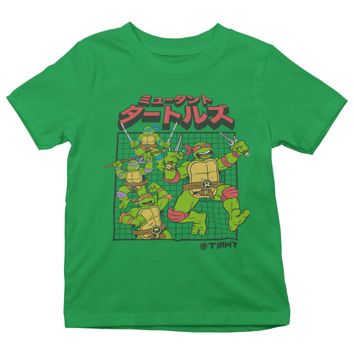 Teenage Mutant Ninja Turtles Boy's basic tee shirt. This boys crew neck tee shirt has short sleeves and a trendy print and