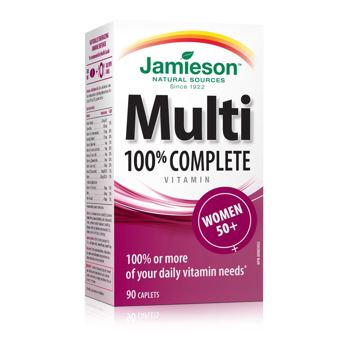 Jamieson 100% Complete Multivitamin Caplets for Women 50+