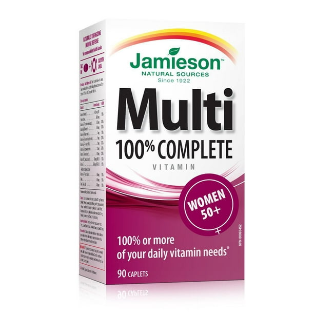 Jamieson Multivitamine Complète à 100 % Pour Femmes 50+ 90 caplets