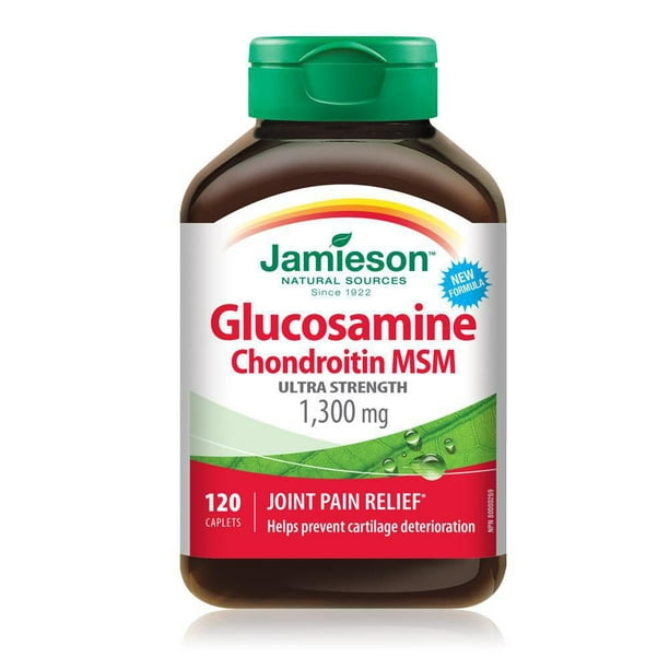 Jamieson Caplets de Glucosamine Chondroïtine MSM 1 300 mg 120 comprimés