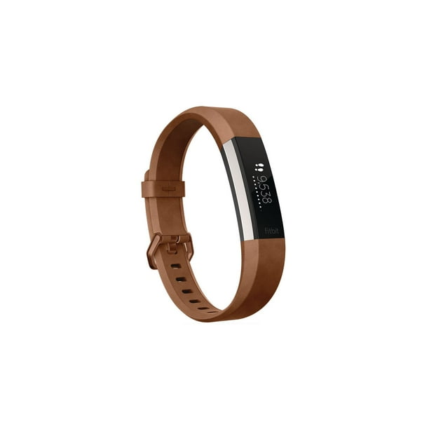 Grande bande d'accessoire Alta HR de Fitbit en cuir brun