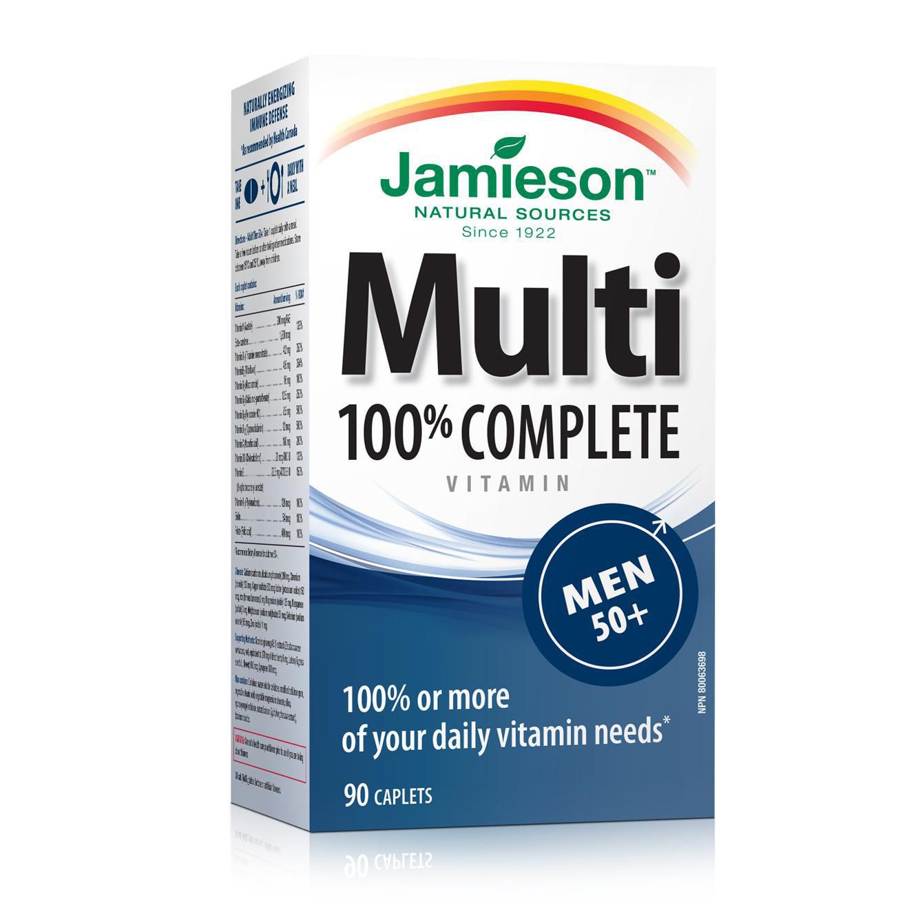 Jamieson 100 Complete Multivitamin Caplets for Men 50+ Walmart Canada