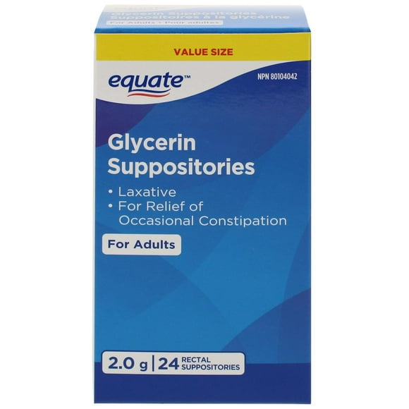 Equate Glycerin Suppositories, 24 Rectal Suppositories