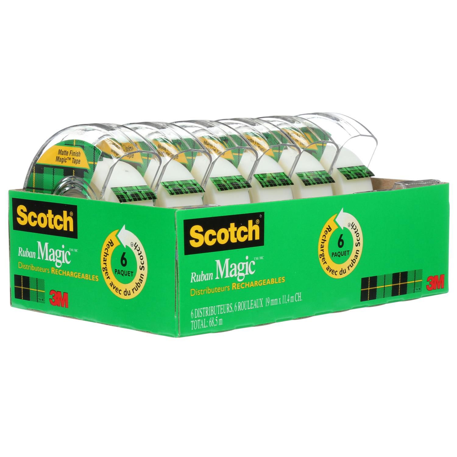 Scotch® Magic™ Greener Tape 123DM-2-EF, 0.75 in x 550 in (19 mm x 13.9 m),  with Dispenser, 2 Rolls/Pack