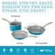 Gotham Steel Lot de 5 casseroles et poêles en céramique antiadhésive Bleu océan – image 4 sur 7