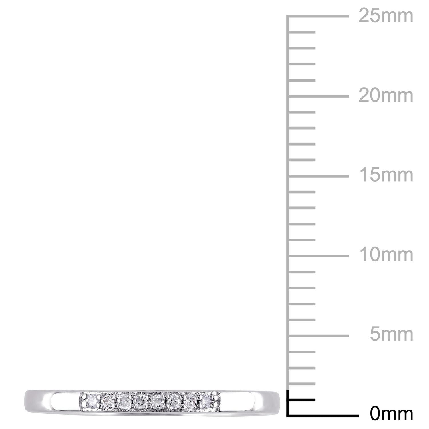 Bague d'anniversaire Miabella avec accents de diamants en argent sterling