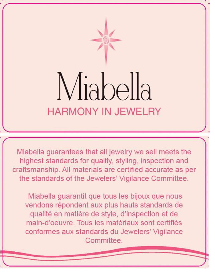 Bague d'anniversaire Miabella avec accents de diamants en argent sterling