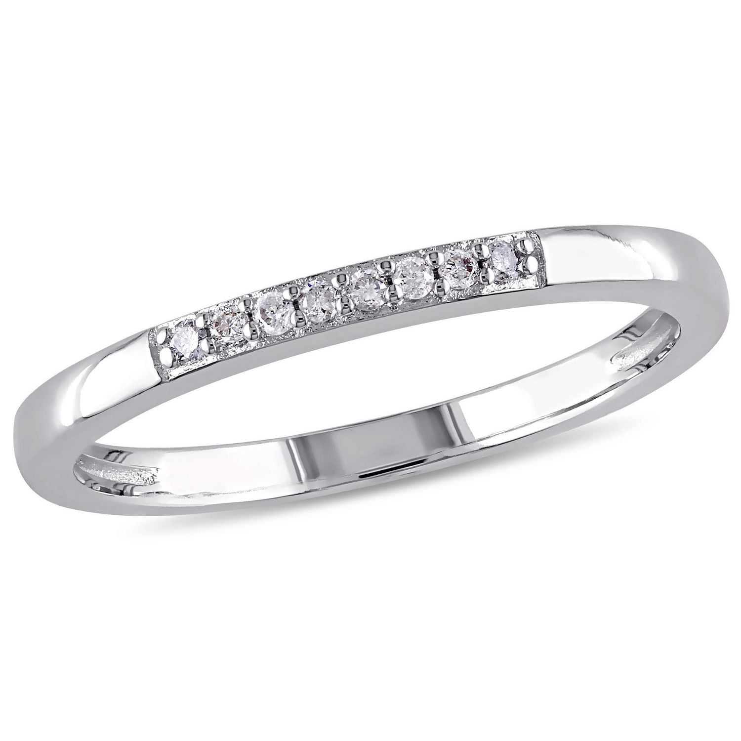 Miabella Diamond-Accent Sterling Silver Anniversary Ring | Walmart Canada