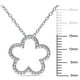 Miabella Pendentif à motif de fleur avec diamants en argent sterling, 18 pouces en longueur – image 3 sur 3