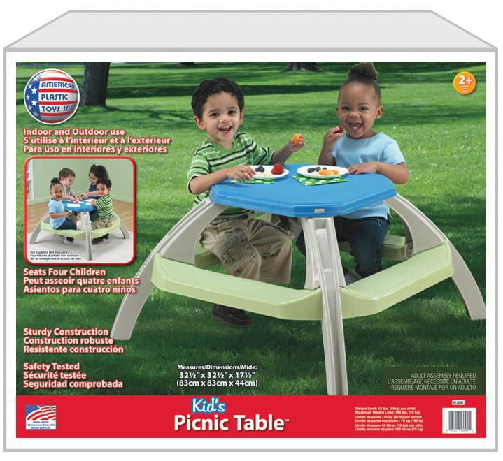 American Plastic Toys Kid s Picnic Table Walmart.ca