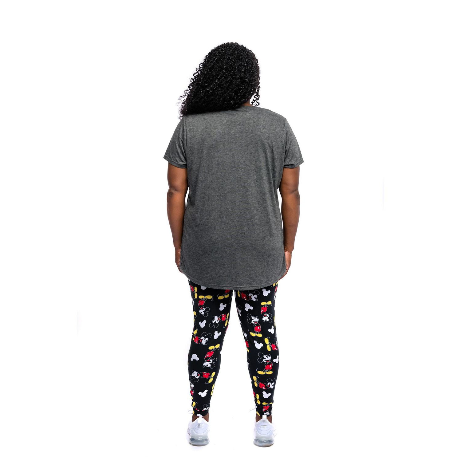 Ladies Plus Disney Mickey Happy Stroll T-shirt à manches courtes et col rond