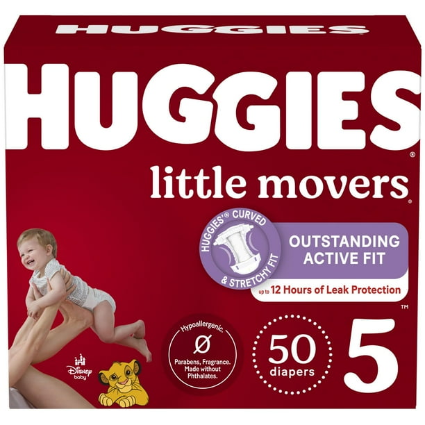 Couches pour bébés HUGGIES Little Movers, Emballage Giga Tailles: 3-7