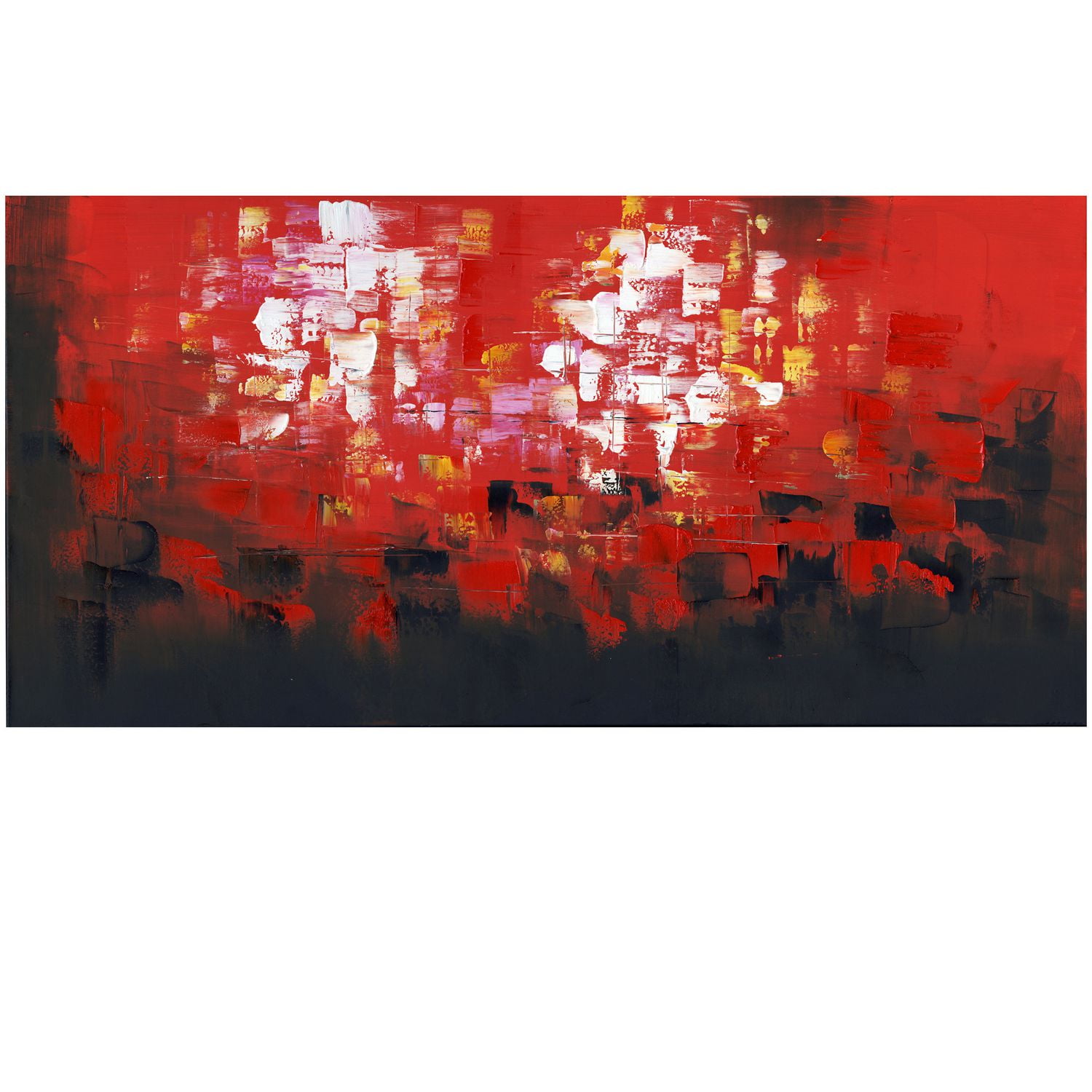 Design Art Red Abstract Canvas Wall Art Walmart Canada