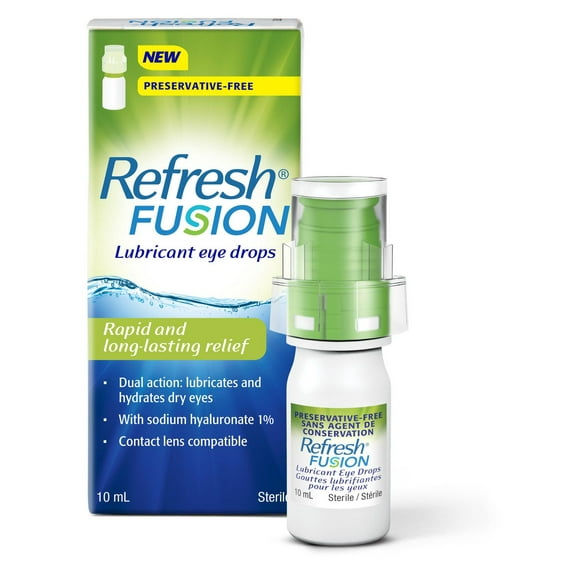 Refresh Fusion, Lubricant Eye Drops- Preservative Free.