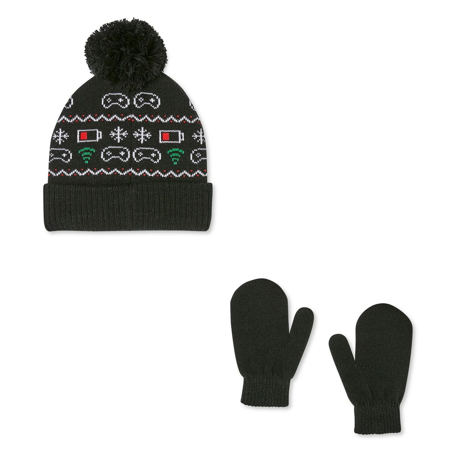 Ensemble 2 pièces avec tuque à pompon et mitaines George pour petits garçons