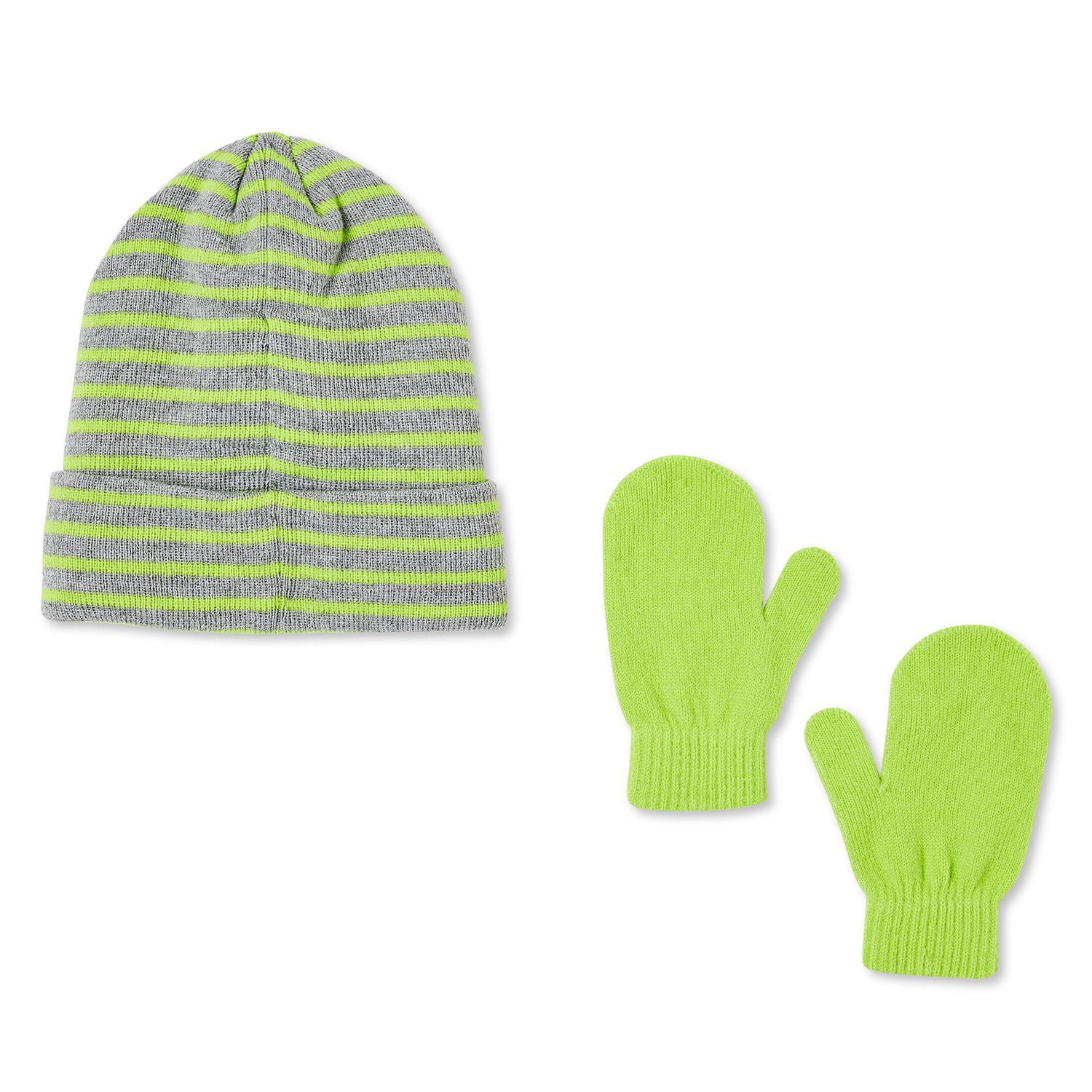 Ensemble 2 pièces avec tuque rayée et mitaines George pour petits garçons