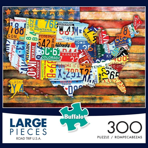 Buffalo Games Large Pieces Le puzzle Road Trip U.S.A. en 300 pièces