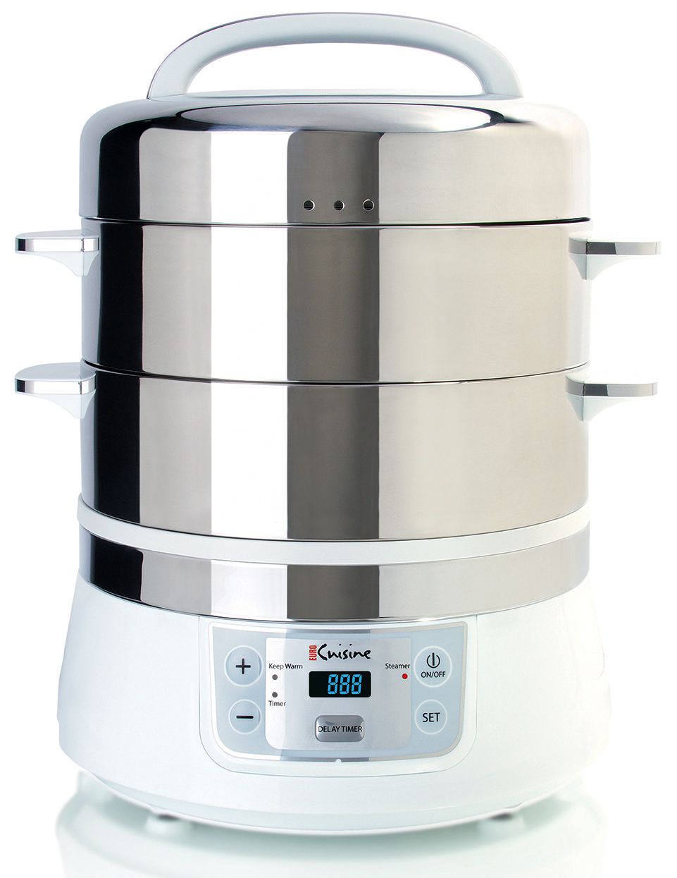 Euro Cuisine Stainless Steel 2-Tier Electric Steamer, FS2500
