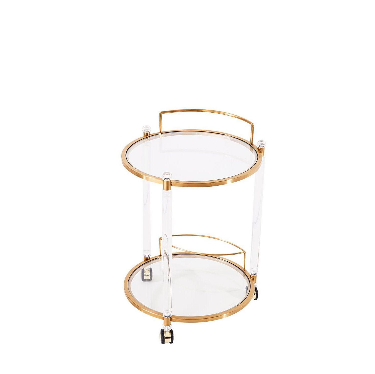 Round Bar Cart in Gold Color Walmart Canada