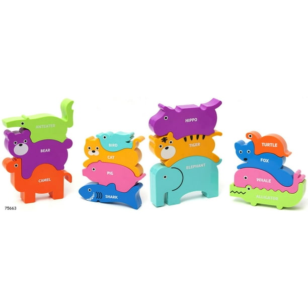 Spark. Create. Imagine. 7-Piece Stacking Animal Puzzle, Assorted, 7 ...