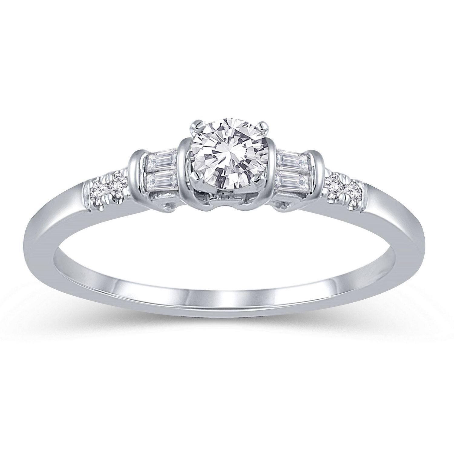 10K White Gold JKI2I3 Diamond Engagement Ring Walmart Canada