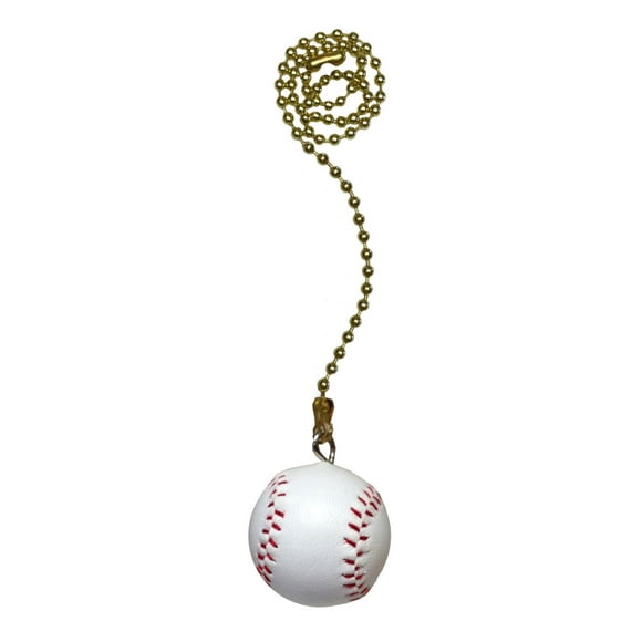 Atron Electro Industries 12 Inch Baseball Brass Fan Pull Chain