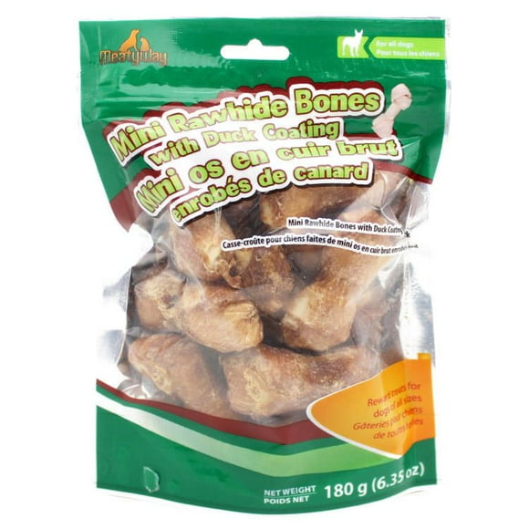 Gâteries Meatyway Mini os en cuir brut enrobés de poulet pour chiens
