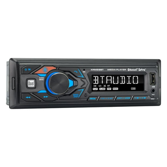Dual Electronics XRM59BT High Resolution LCD Single DIN Car Stereo Receiver with Built-In Bluetooth, USB, MP3 Player & Siri/Google Assist Button, Car Stereo Receiver