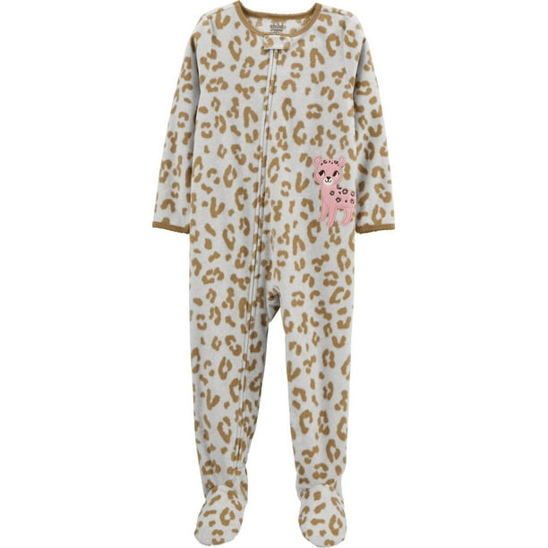Pyjama Polaire 1-Pièce pour fille en bas âge Child of Mine made by Carter's - Gravure de guépard