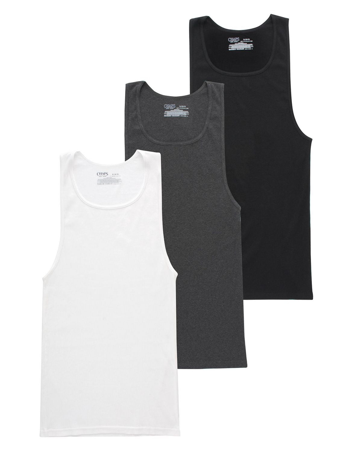 Chaps Men's Assorted Tank Shirt, 3-Pack, AUTHENTIC, CLASSIC, TIMELESS