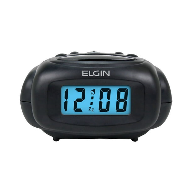 Mini réveil numérique Elgin avec fonction de rappel aux cinq minutes