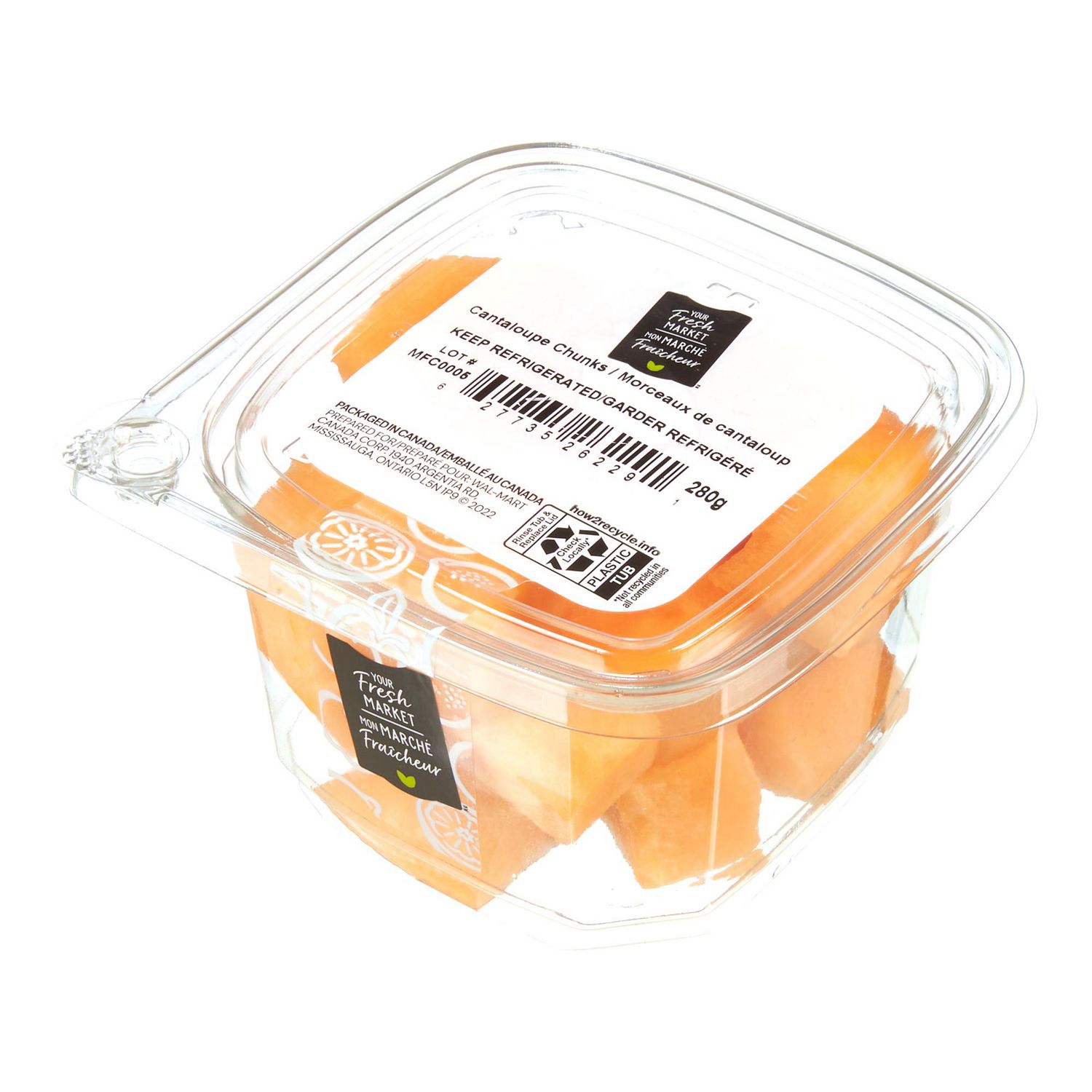 Morceaux de cantaloup Mon marché fraîcheur 280g