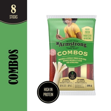 Armstrong Combos bâtonnets de Mozzarella et salami fumé naturellement