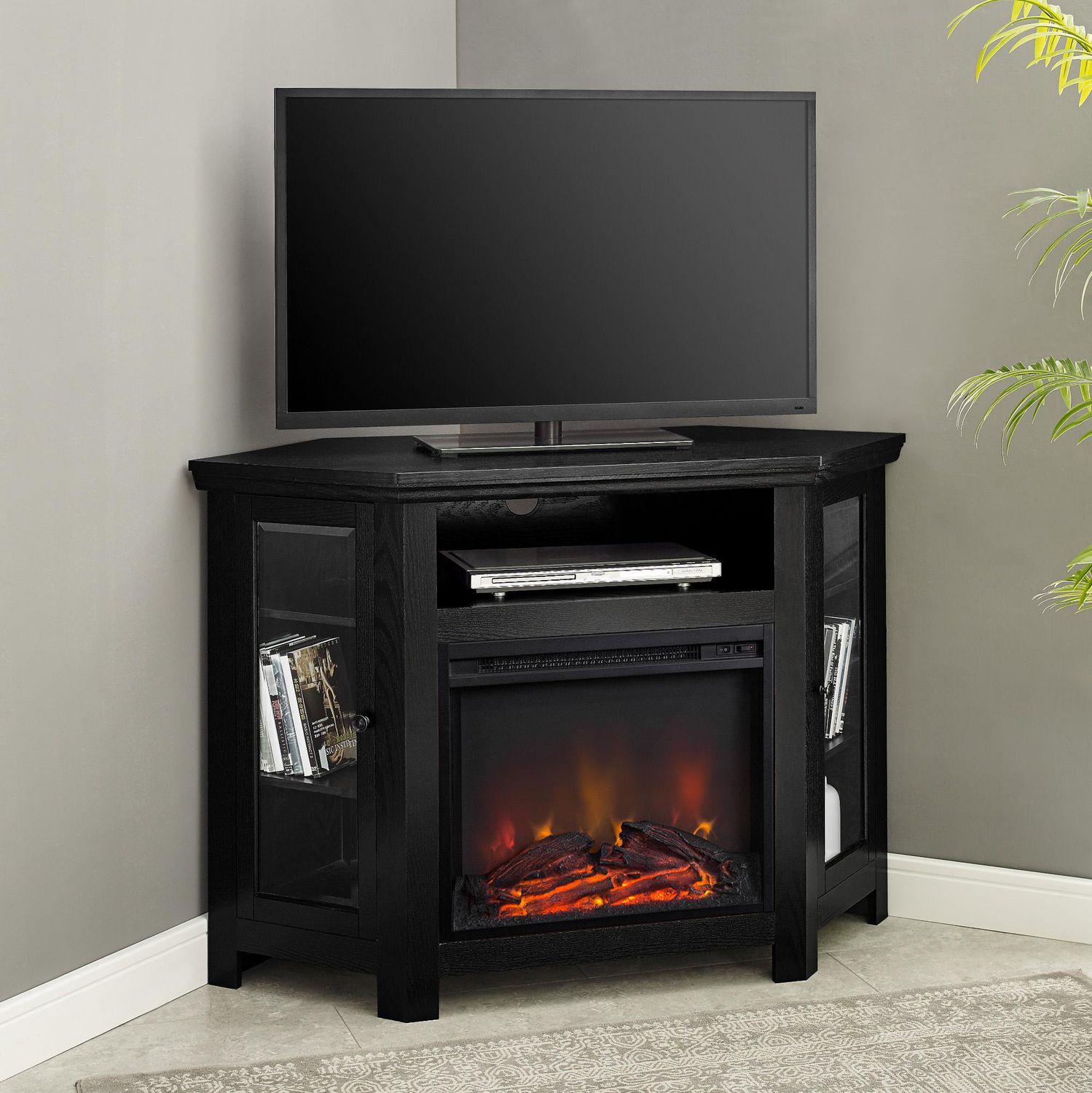 Tall Corner Fireplace Tv Stand, Tv Stand Fireplaces Canada