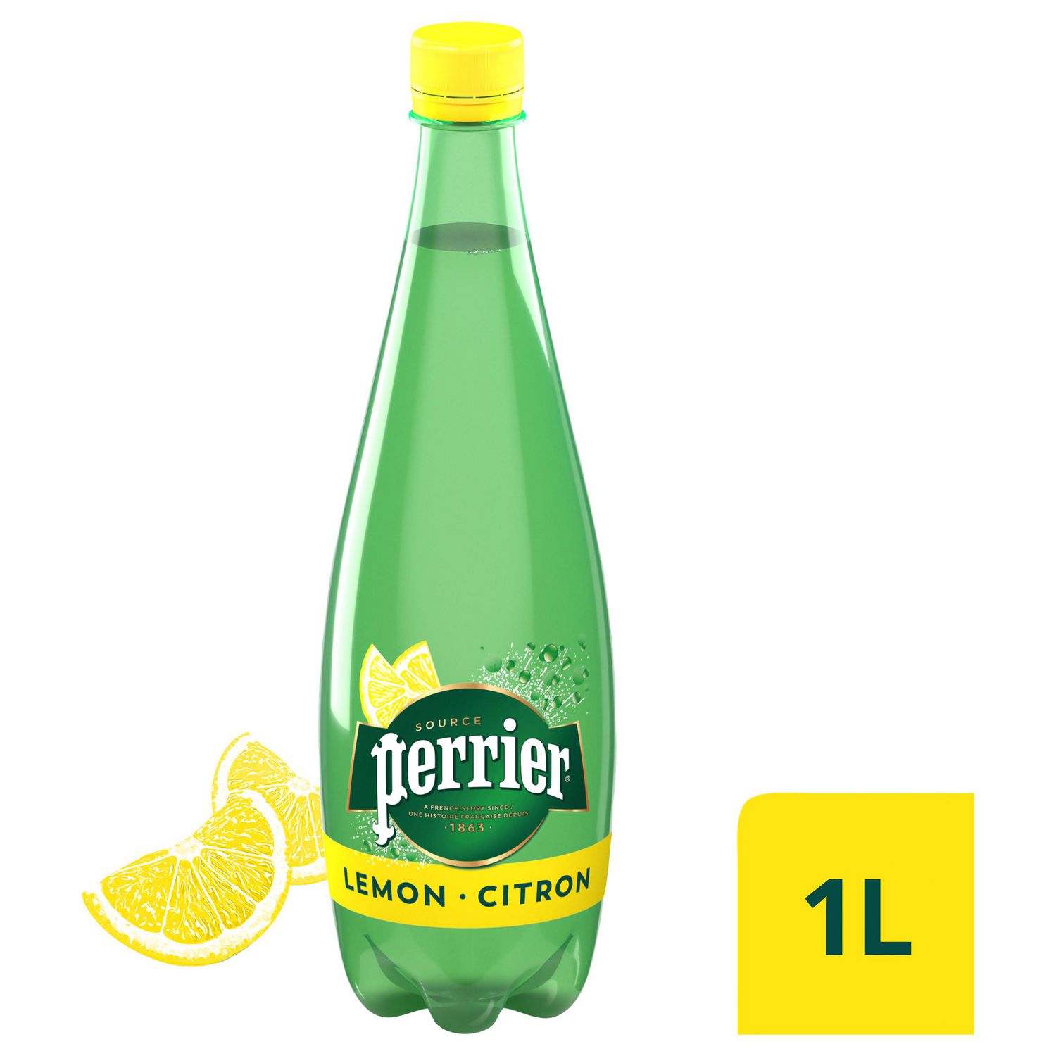 Perrier Lemon Sparkling Carbonated Water – 1L Plastic Bottle | Walmart