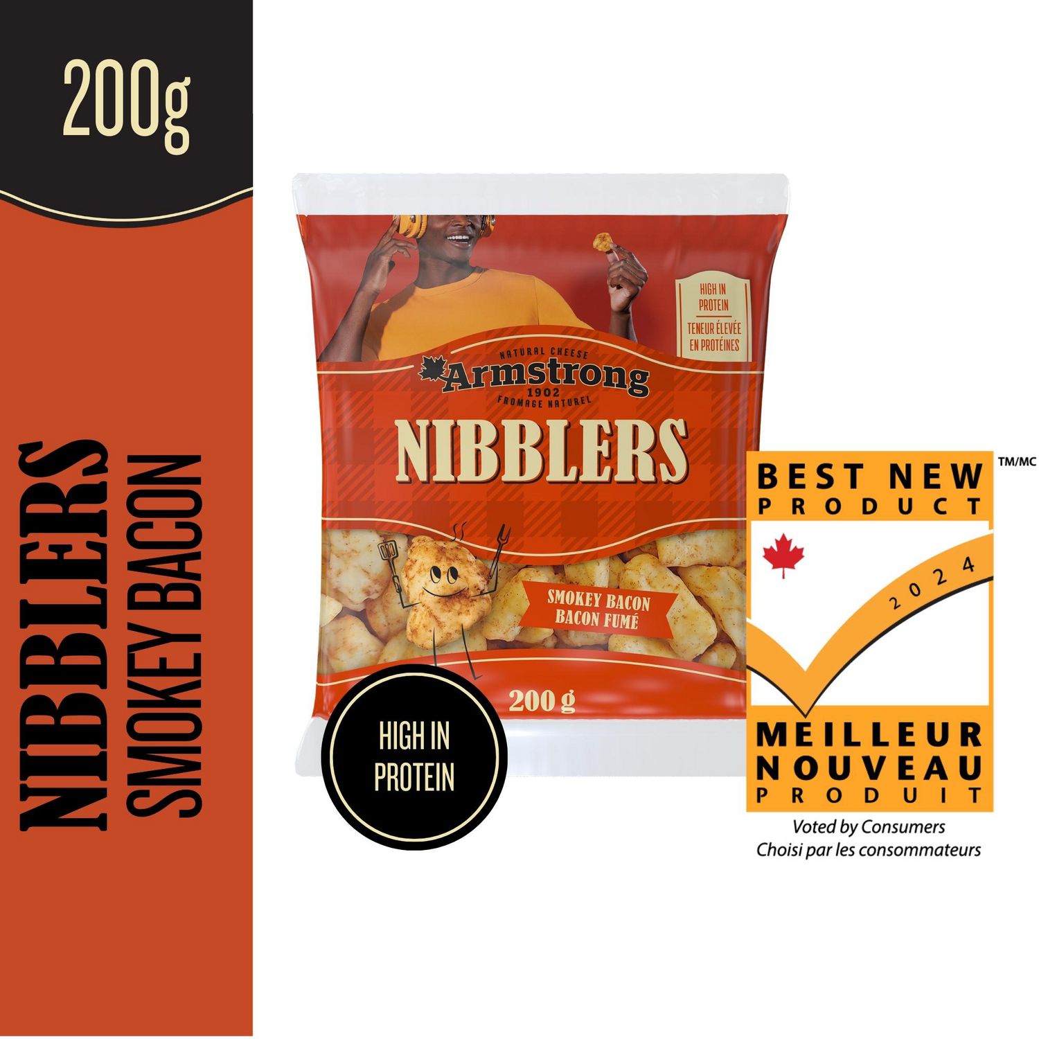 Armstrong Nibblers Smokey Bacon Natural Cheese Snacks