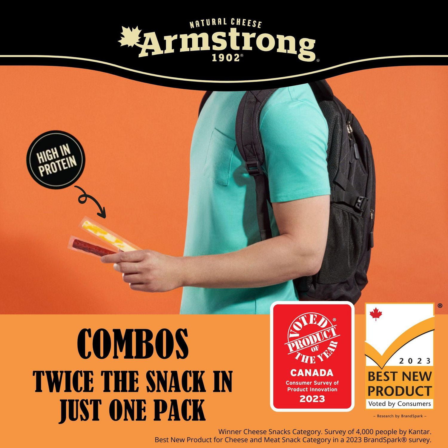 Armstrong Combos Marble & Naturally Smoked Ham Sausage Sticks