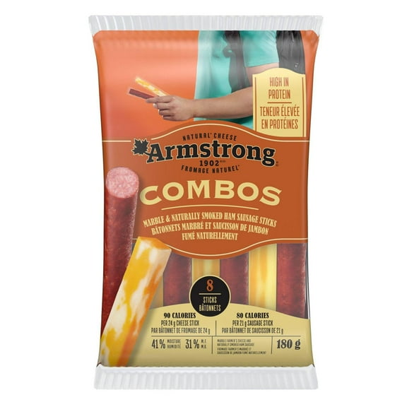 Armstrong Combos Marble & Naturally Smoked Ham Sausage Sticks