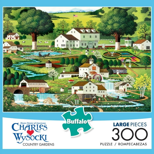 Casse-tête de 300 morceaux Wysocki: Country Gardens de Buffalo Games
