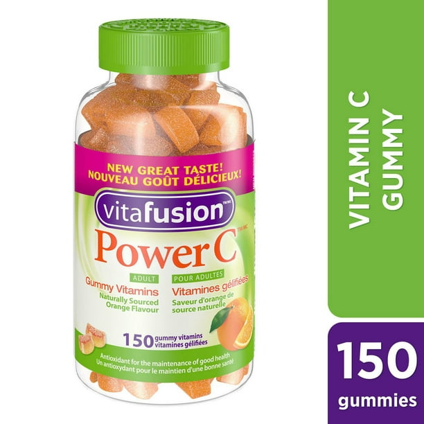 Vitamines gélifiées Power C de Vitafusion pour adultes 150 gélifiés,saveur naturelle