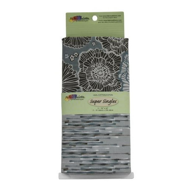 Fabric Palette -2 pièces coupées de tissus de 1 v. - Décoration intérieure grise