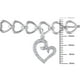 Bracelet Miadora avec breloque en forme de cœur en diamants 0.25 ct TW en argent sterling, 7 pouces de longueur – image 3 sur 4