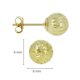 Aurelle-Boucles d'oreilles en or jaune 10KT à balle taille diamant de 6mm avec tige moyenne – image 2 sur 2