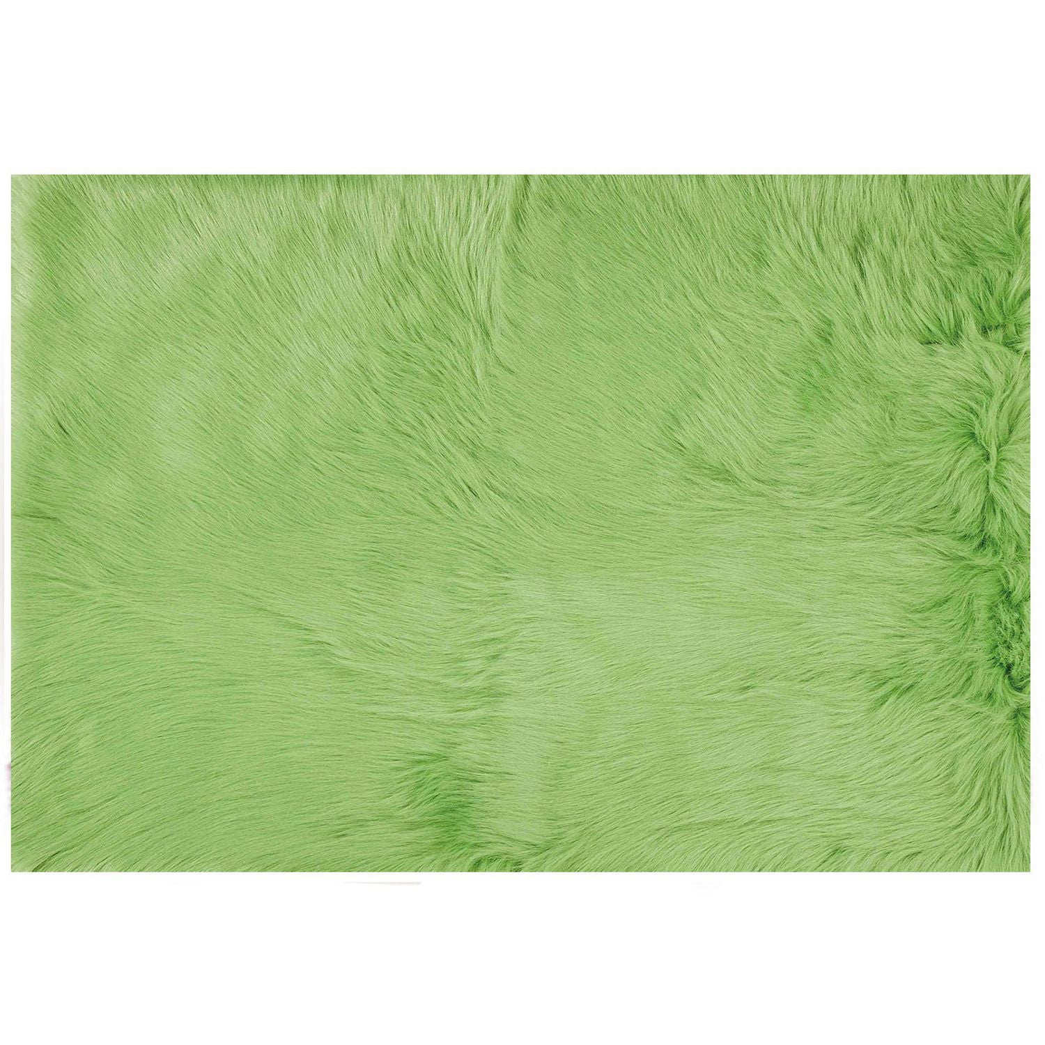 FAUX FUR RUG LIGHT GREEN Walmart Canada