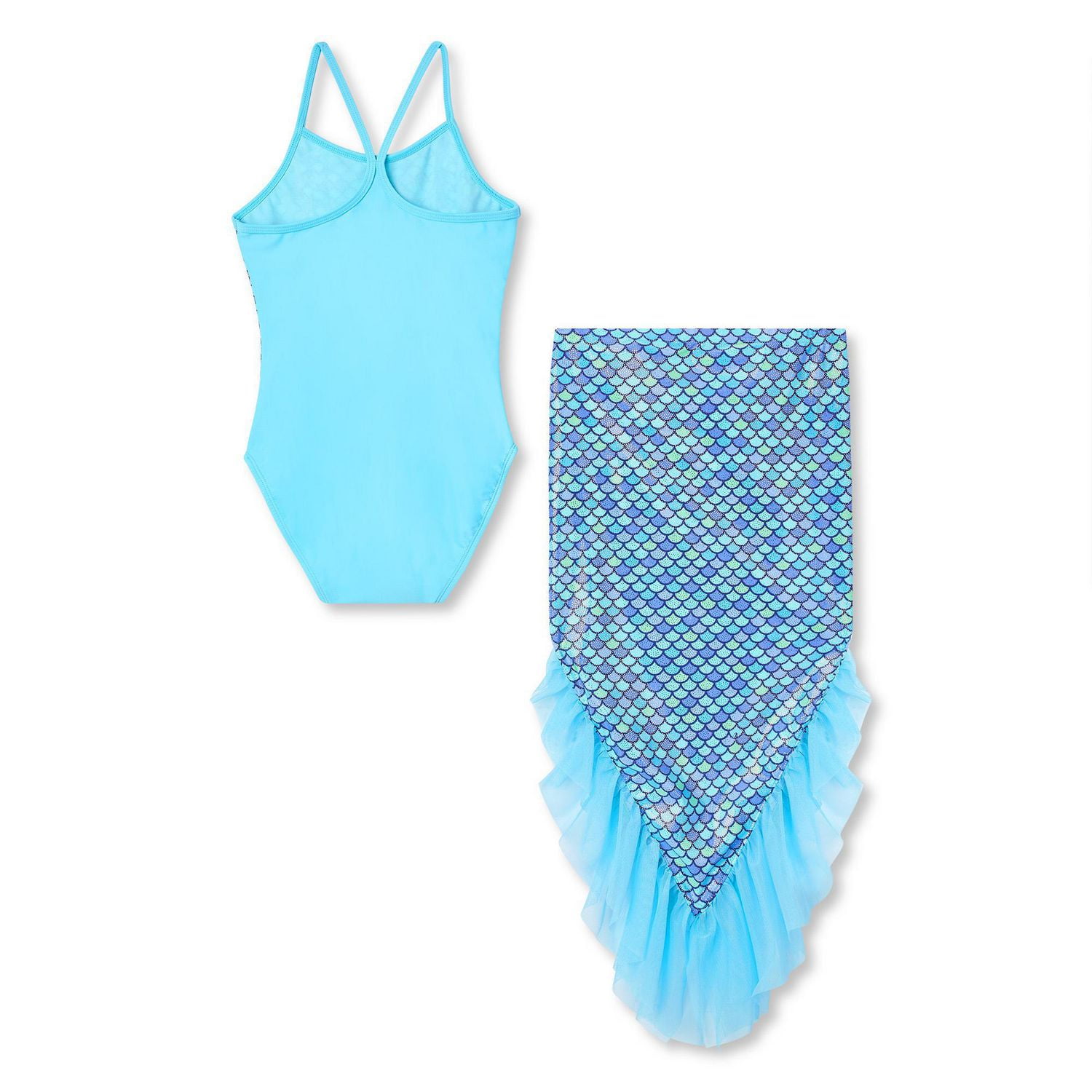 Ensemble maillot de bain 2 pièces avec queue de sirène George pour filles