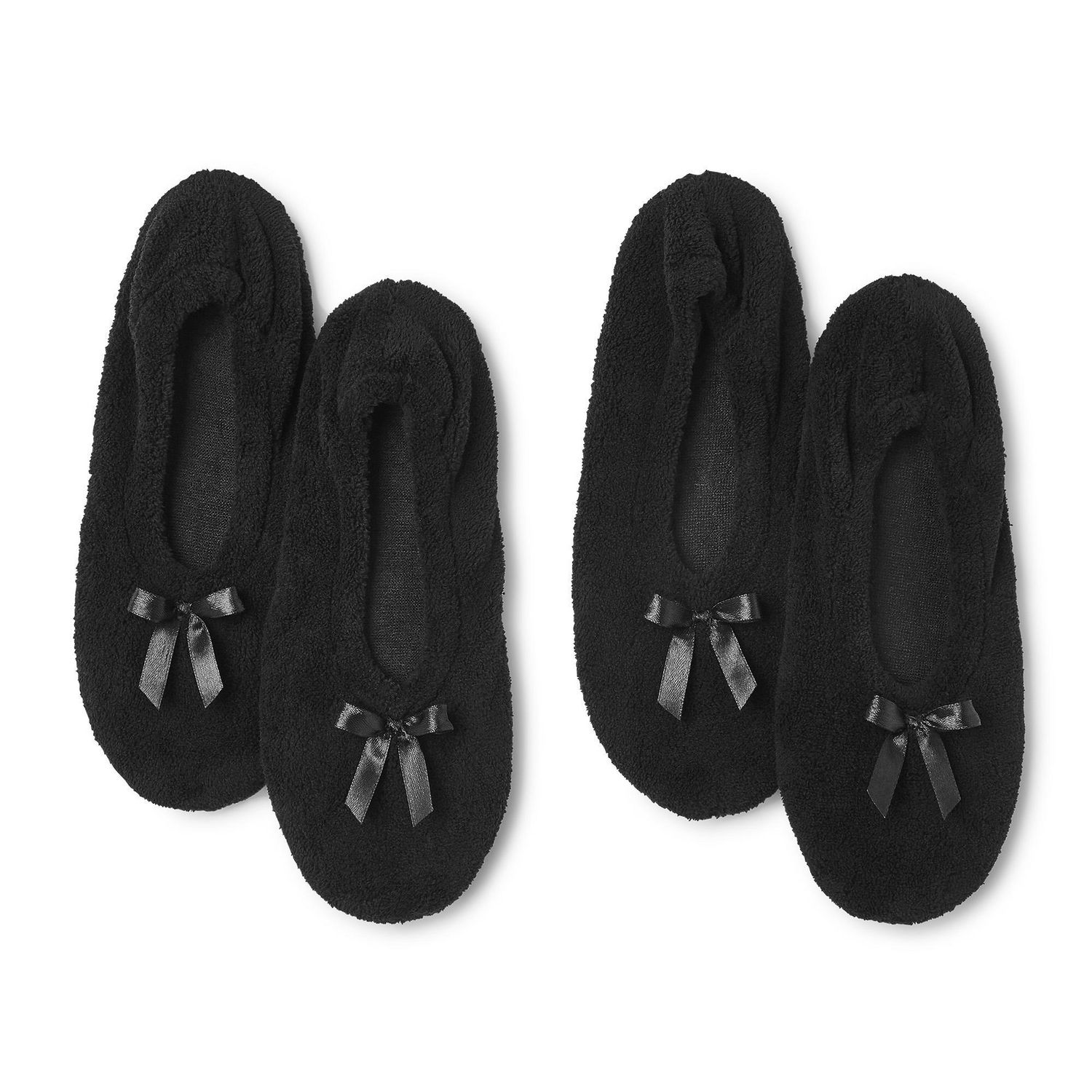 white terry cloth slippers