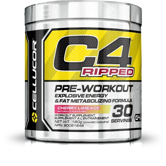 Cellucor C4 Ripped Pre-Workout Explosive Energy Cherry Limeade Workout Supplements