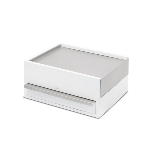 Umbra Stowit Jewelry Box,White/Nickel