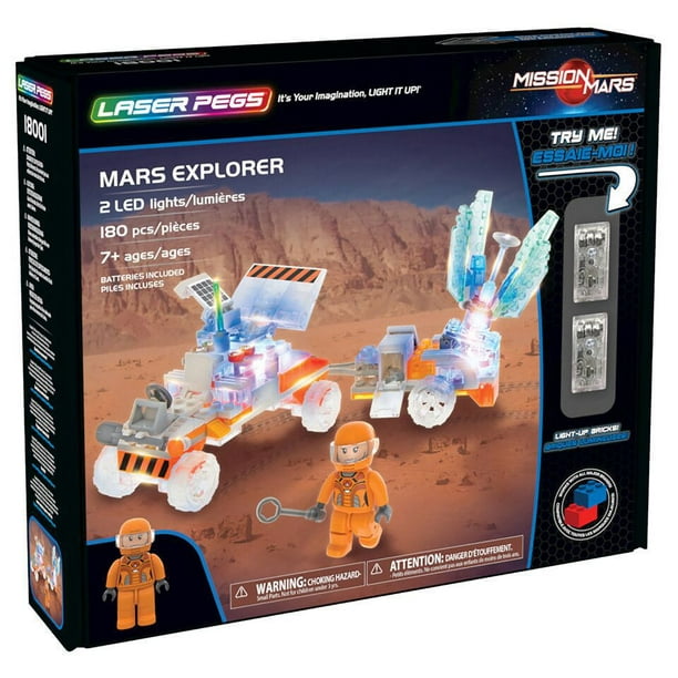 Ens. de jeu de briques de construction Laser Pegs, Collection Mission sur Mars : Mars Explorer