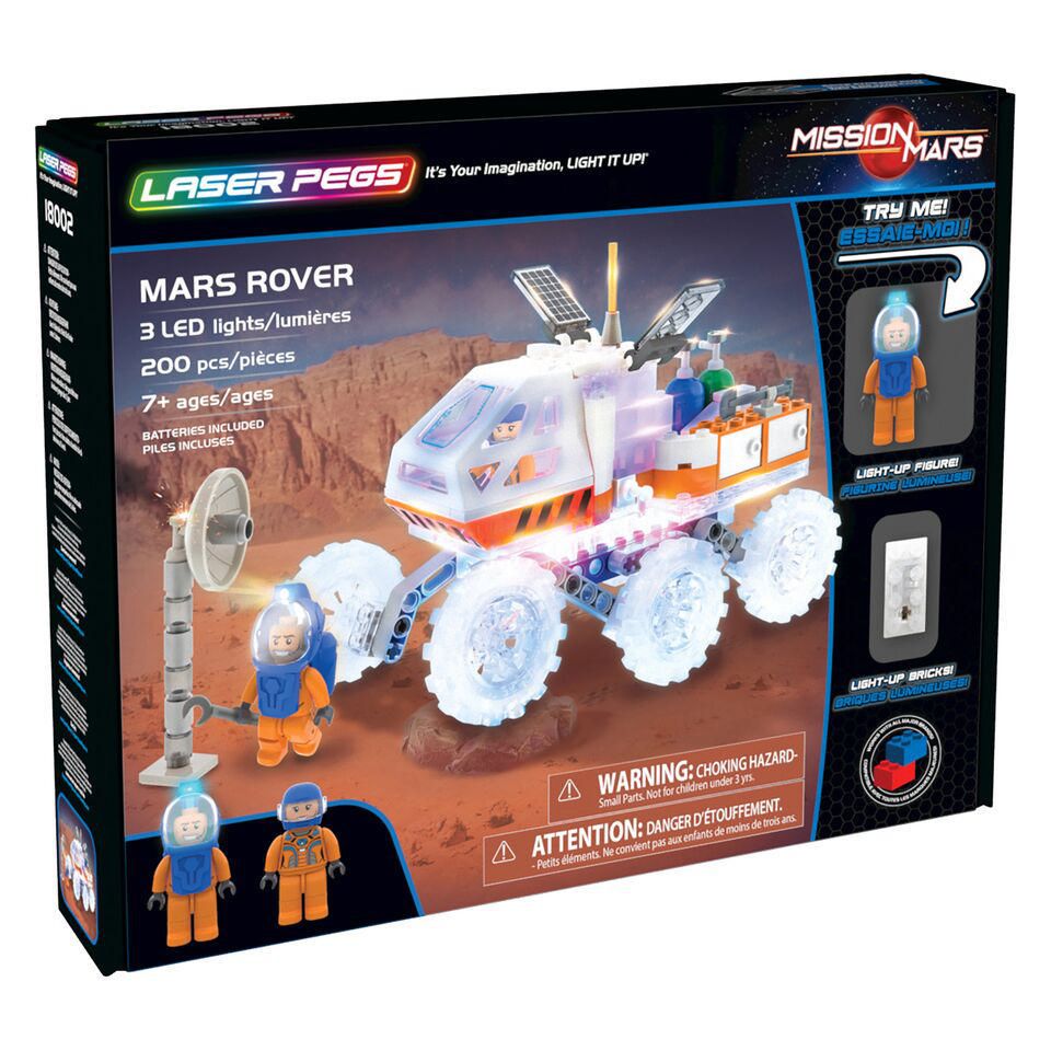 Laser Pegs Building Light up Blocks Playset Mission Mars Explorer 180 Pcs 18001 for sale online 